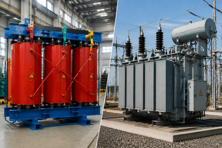 Dry-Type and Oil-Immersed Transformer Exterior View