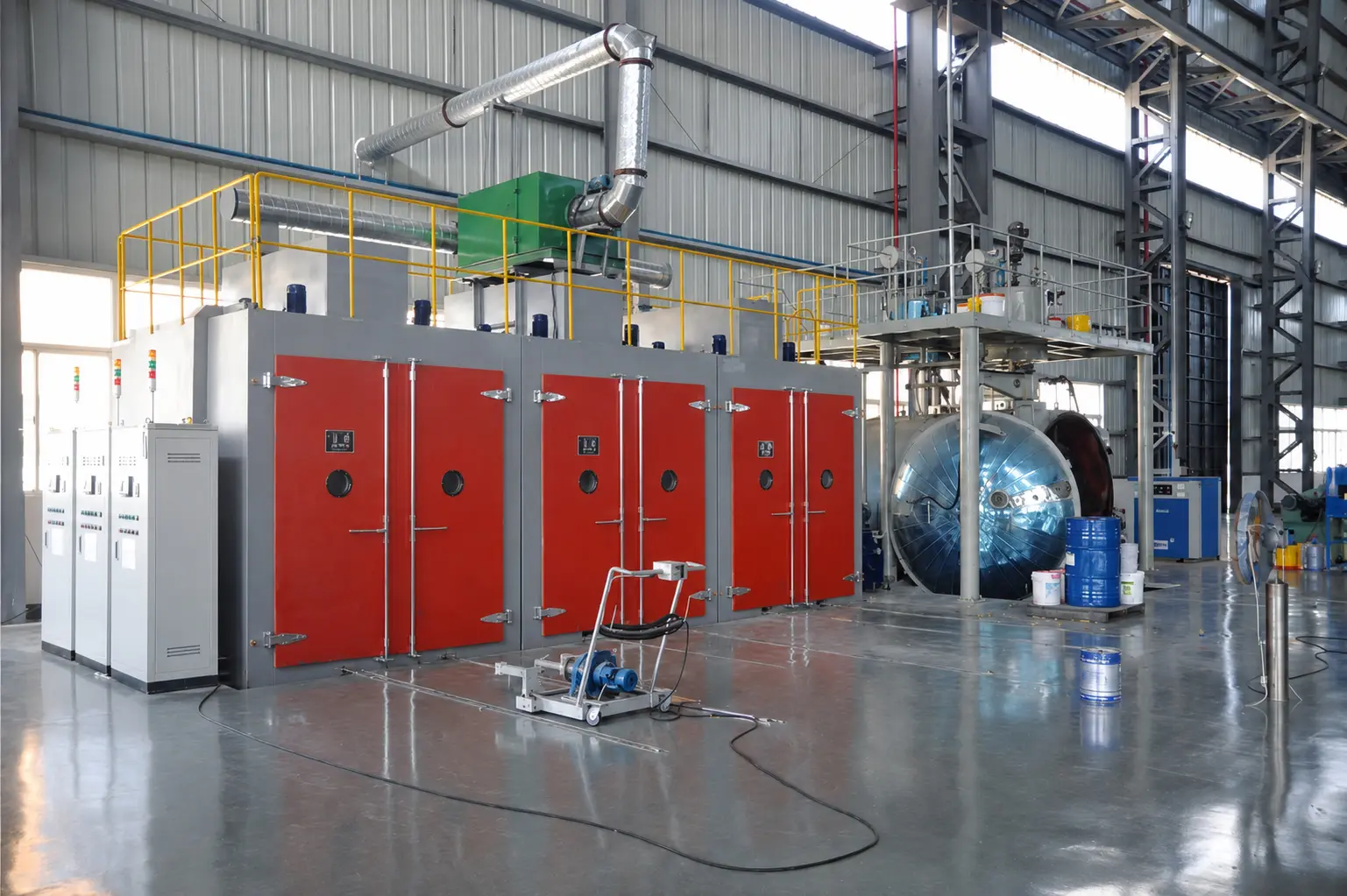 Transformer coil processing equipment at CMC Electric workshop
