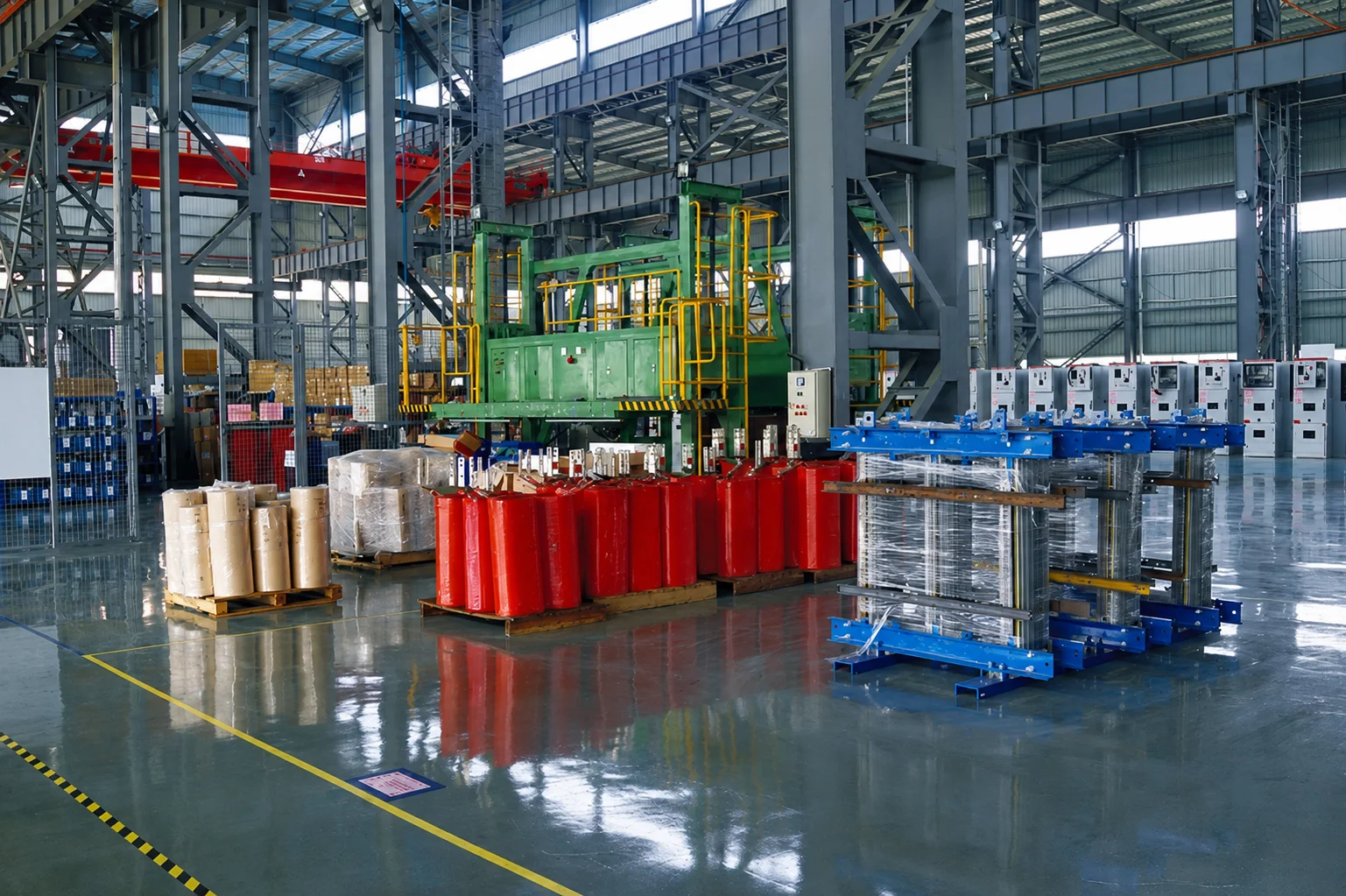 Transformer workshop area at CMC Electric manufacturing facility