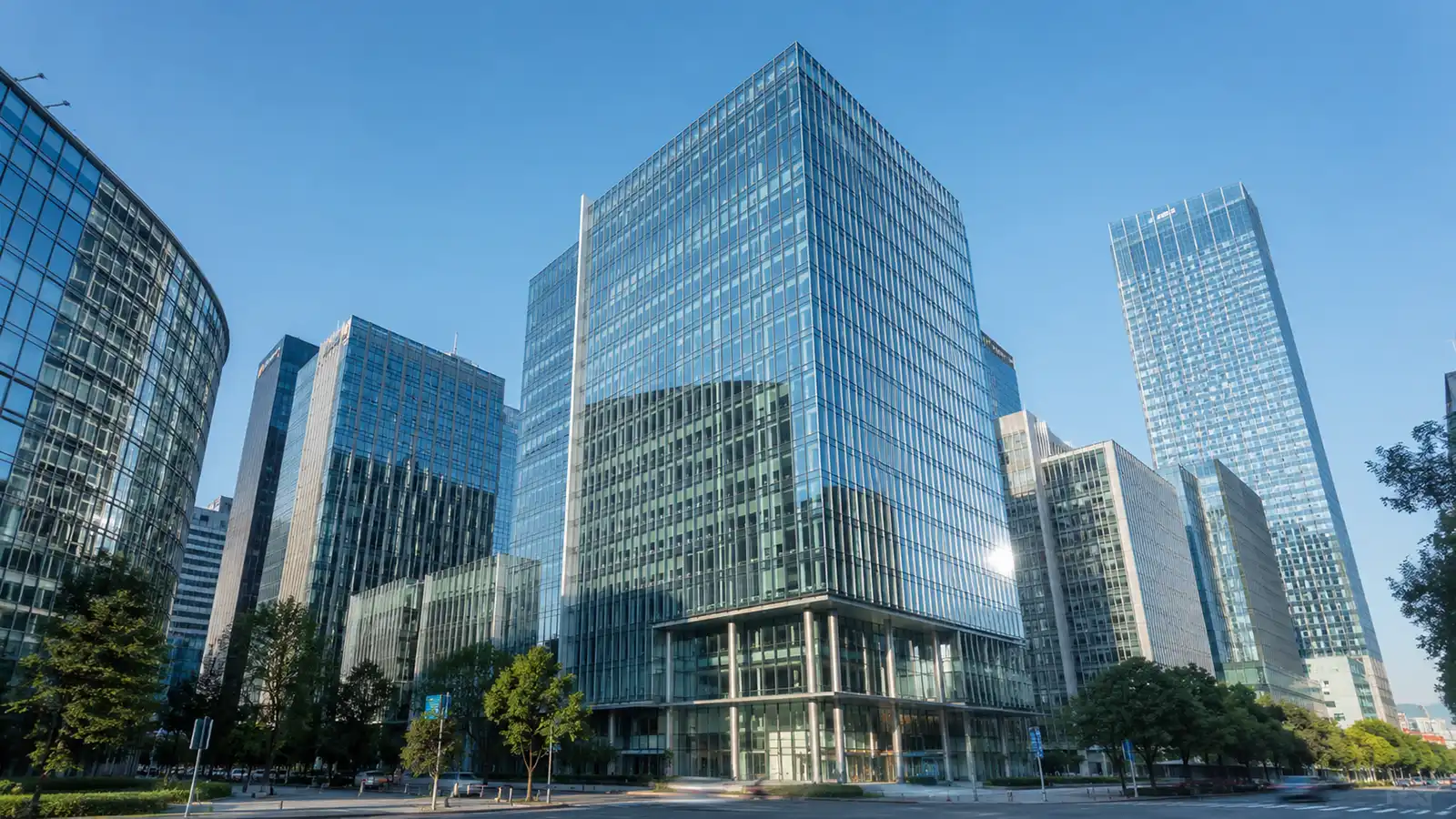 Commercial office buildings representing CMC Electric's solutions for residential and commercial building electrical distribution solutions