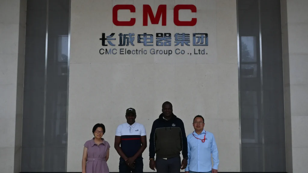 CMC Electric team with Gabonese technical personnel during the China-Aided Gabon Senate Building Renovation Project training visit