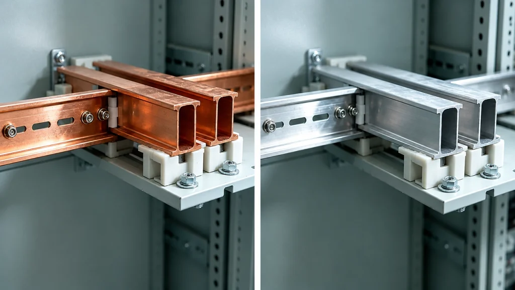 Comparison of copper and aluminum busbars used in low-voltage switchgear