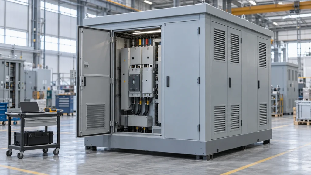 Prefabricated substation assembled and tested in the factory